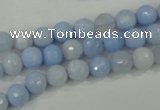 CAA735 15.5 inches 6mm faceted round blue lace agate beads wholesale