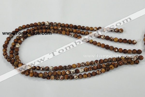 CAA749 15.5 inches 6mm round wooden agate beads wholesale