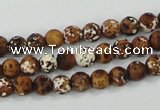 CAA750 15.5 inches 8mm round wooden agate beads wholesale