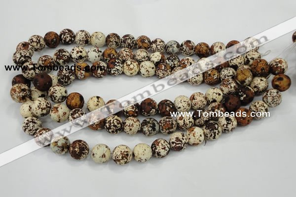 CAA751 15.5 inches 10mm round wooden agate beads wholesale