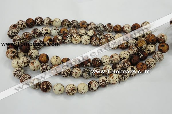 CAA752 15.5 inches 12mm round wooden agate beads wholesale