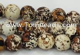 CAA753 15.5 inches 14mm round wooden agate beads wholesale