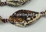 CAA758 15.5 inches 20*40mm twisted marquise wooden agate beads