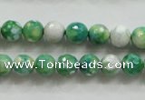 CAA793 15.5 inches 8mm faceted round fire crackle agate beads