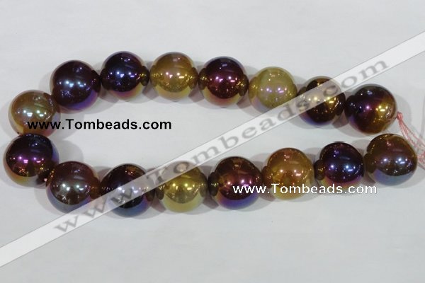 CAA877 15.5 inches 25mm round AB-color red agate beads