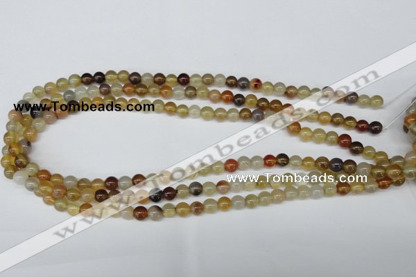 CAA890 15.5 inches 6mm round agate gemstone beads wholesale