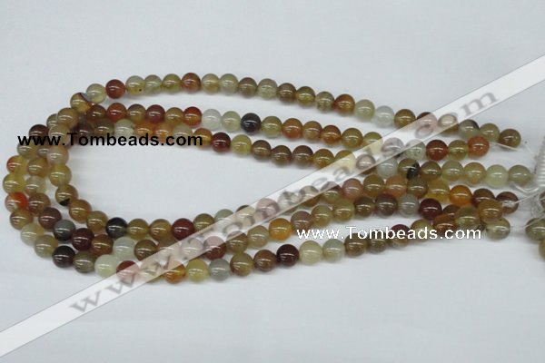 CAA891 15.5 inches 8mm round agate gemstone beads wholesale