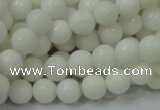 CAA93 15.5 inches 10mm round white agate gemstone beads wholesale