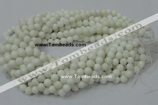 CAA93 15.5 inches 10mm round white agate gemstone beads wholesale