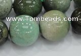 CAB02 15.5 inches 20mm round green grass agate gemstone beads