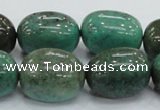 CAB05 15.5 inches 18*25mm nugget green grass agate gemstone beads