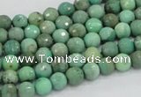 CAB06 15.5 inches 6mm faceted round green grass agate gemstone beads