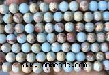 CAB1012 15 inches 8mm round blue agalmatolite beads wholesale