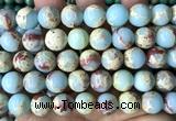 CAB1015 15 inches 12mm round blue agalmatolite beads wholesale