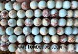 CAB1023 15 inches 10mm faceted round blue agalmatolite beads