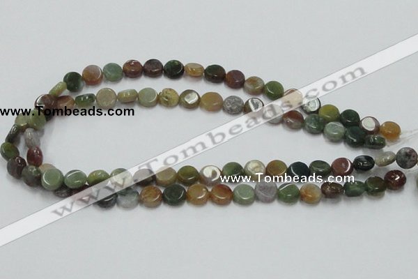 CAB128 15.5 inches 10mm coin india agate gemstone beads wholesale