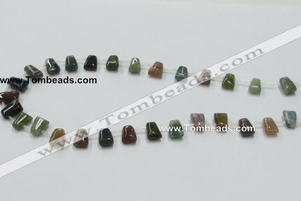 CAB130 15.5 inches 8*12mm trapezoid india agate gemstone beads