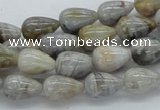 CAB143 15.5 inches 8*12mm teardrop bamboo leaf agate beads