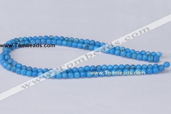 CAB220 15.5 inches 6mm round blue crazy lace agate beads