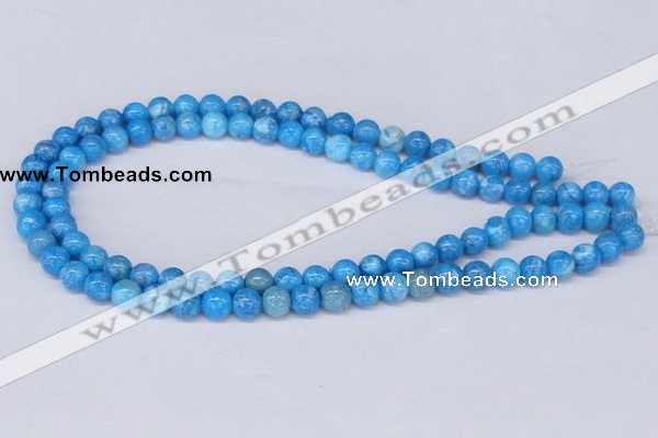 CAB221 15.5 inches 8mm round blue crazy lace agate beads