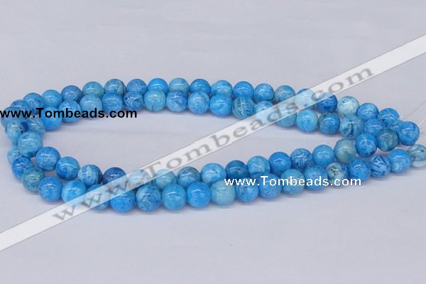 CAB222 15.5 inches 10mm round blue crazy lace agate beads