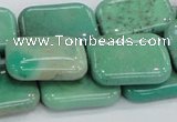 CAB29 15.5 inches 18*25mm rectangle green grass agate gemstone beads