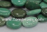 CAB30 15.5 inches 12*16mm oval green grass agate gemstone beads