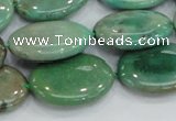 CAB31 15.5 inches 18*25mm oval green grass agate gemstone beads