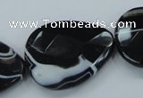 CAB317 15.5 inches 30*40mm faceted teardrop black agate gemstone beads