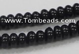 CAB339 15.5 inches 4*8mm rondelle black agate gemstone beads