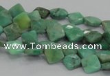 CAB35 15.5 inches 8*8mm faceted diamond green grass agate beads