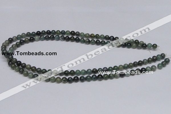 CAB383 15.5 inches 6mm round moss agate gemstone beads wholesale