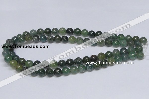 CAB385 15.5 inches 10mm round moss agate gemstone beads wholesale