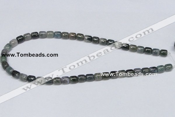 CAB391 15.5 inches 8*8mm column moss agate gemstone beads wholesale