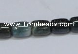 CAB392 15.5 inches 10*12mm column moss agate gemstone beads wholesale