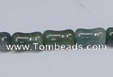 CAB395 15.5 inches 8*14mm bamboo shape moss agate gemstone beads