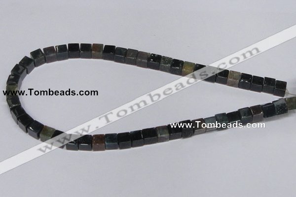 CAB397 15.5 inches 8*8mm cube moss agate gemstone beads wholesale