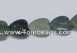 CAB407 15.5 inches 14*14mm heart moss agate gemstone beads wholesale