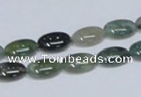 CAB409 15.5 inches 8*12mm oval moss agate gemstone beads wholesale