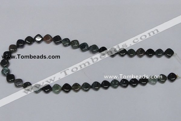 CAB418 15.5 inches 10*10mm rhombic moss agate gemstone beads