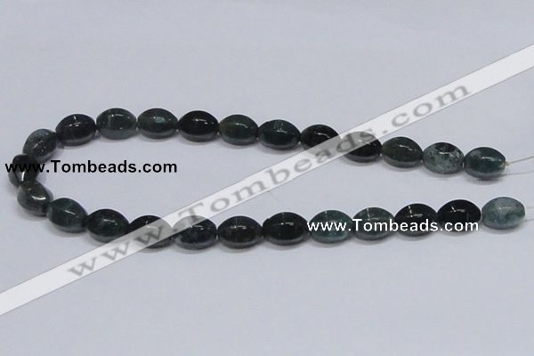 CAB423 15.5 inches 10*14mm faceted rice moss agate gemstone beads