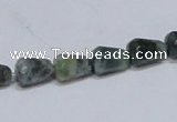 CAB424 15.5 inches 7*10mm faceted teardrop moss agate gemstone beads