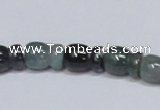 CAB426 15.5 inches 9*13mm vase-shaped moss agate gemstone beads