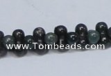 CAB427 15.5 inches 6*12mm bone-shaped moss agate gemstone beads