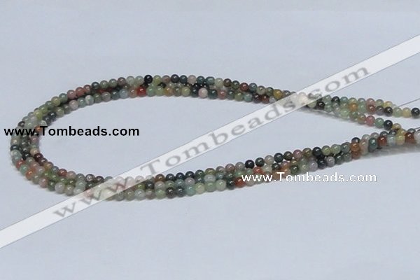 CAB430 15.5 inches 4mm round indian agate gemstone beads wholesale