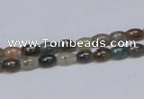 CAB437 15.5 inches 4*6mm rice indian agate gemstone beads wholesale