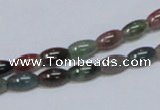 CAB438 15.5 inches 5*8mm rice indian agate gemstone beads wholesale