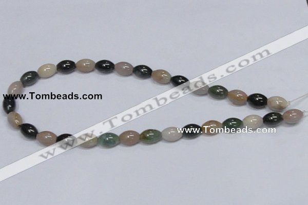 CAB439 15.5 inches 9*12mm rice indian agate gemstone beads wholesale