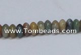 CAB440 15.5 inches 4*8mm rondelle indian agate gemstone beads