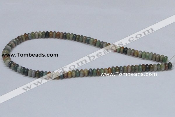 CAB440 15.5 inches 4*8mm rondelle indian agate gemstone beads